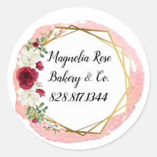 Pink Floral Stickers