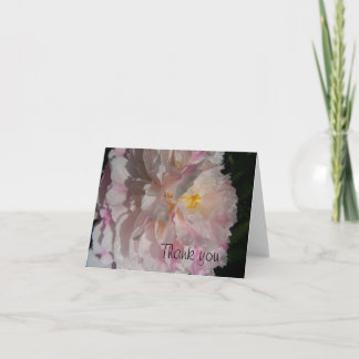 Pink Floral Thank you Card