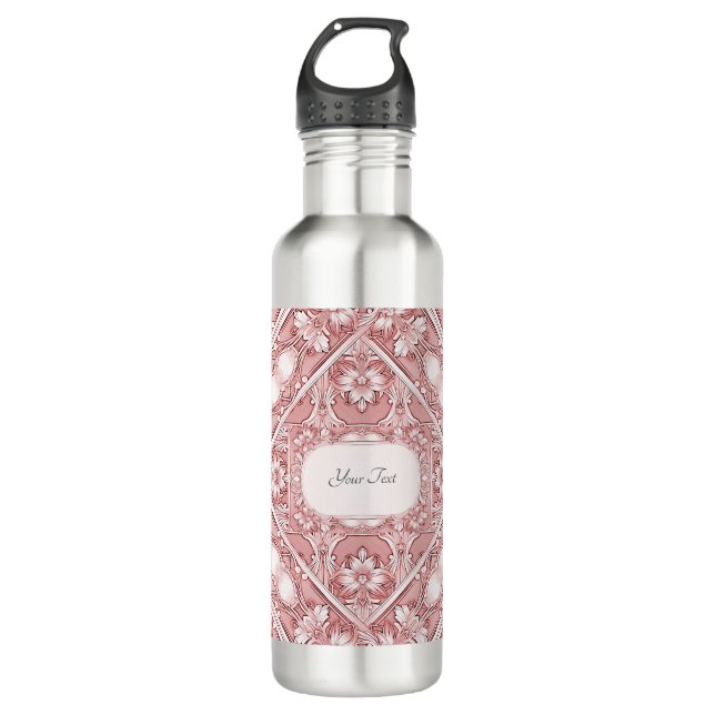 Pink Floral Water Bottle (Front)
