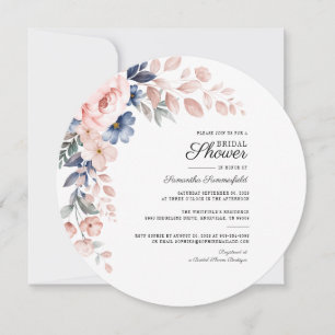 Pink Floral Watercolor Bridal Shower Invitation