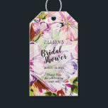 Pink Floral Watercolor Bridal Shower Thank You Gift Tags<br><div class="desc">Contemporary watercolor leaves and flowers in shades of pink, fuchsia and purple, these bridal shower gift tags are ready to personalise for your wedding bridal shower or any other special occasion. Use the Customise Further feature to add or delete text, align text, change the font, font colour, and layout. **TIP:...</div>