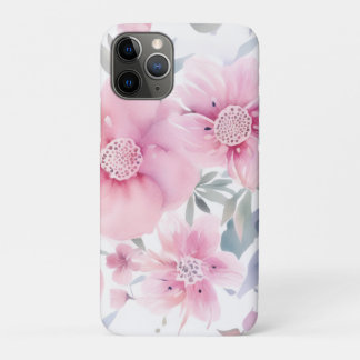 Pink Floral Watercolor  iPhone 11 Pro Case