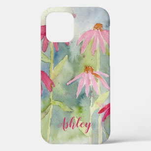 Pink Floral Watercolor  iPhone 12 Case