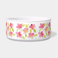 Pink Floral Watercolor Pattern