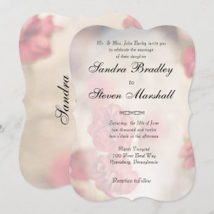 Pink Floral Wedding Invitations