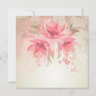 Pink Floral Whimsy Birthday Invitation