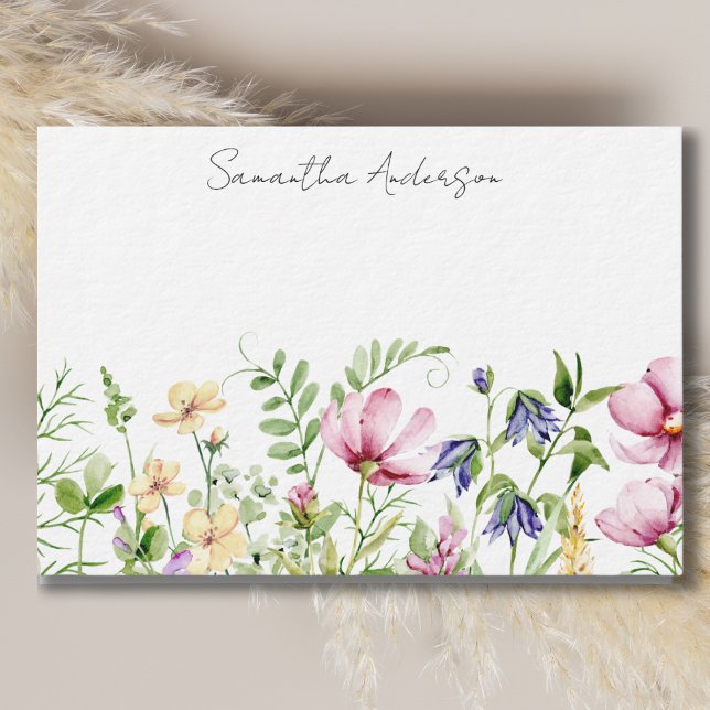 Pink Floral Wildflower Card (Creator Uploaded)