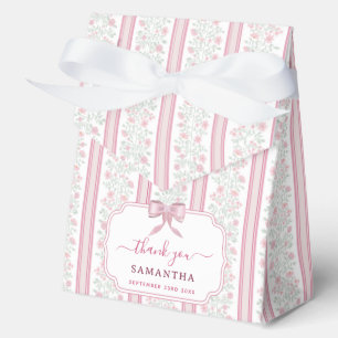 Pink Floral Wildflowers Coquette Party Favour Box