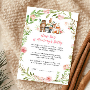 Pink Floral Woodland How Big Is Mummy's Belly Game