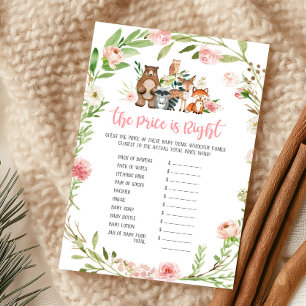 Pink Floral Woodland The Price Is Right Game