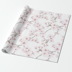 Pink Floral wrapping Cherry Tree gift wrap