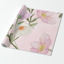 Pink Floral Wrapping Paper 