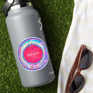 Pink Floral Wreath Fun Custom Inspirivity Sticker