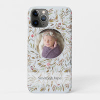 Pink Floral Wreath Personalised Photo