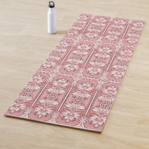 Pink Floral Yoga Mat