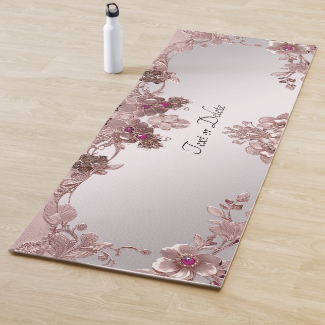 Pink Floral Yoga Mat (In Situ)