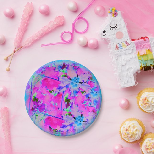 Pink Florals Paper Plate (Party)