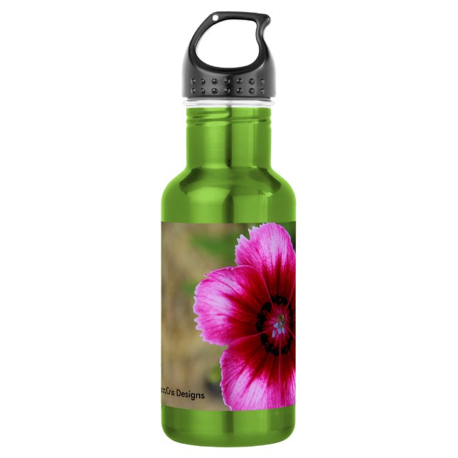 Pink Flower 532 Ml Water Bottle (Front)