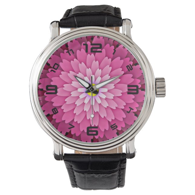 Pink Flower-64655 Watch (Front)