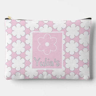 Pink Flower  Accessory Pouch