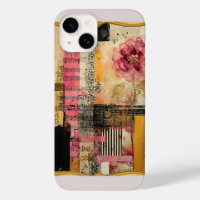 Pink Flower And Music Notes