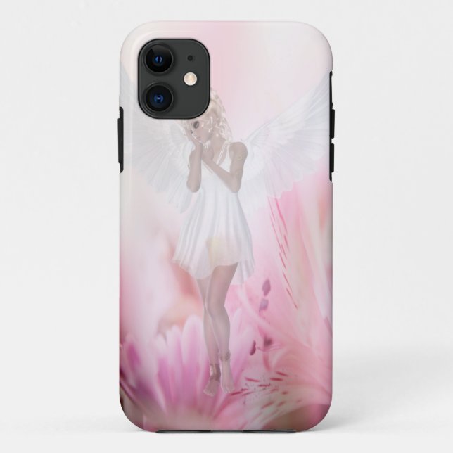 Pink Flower Angel Case-Mate iPhone Case (Back)