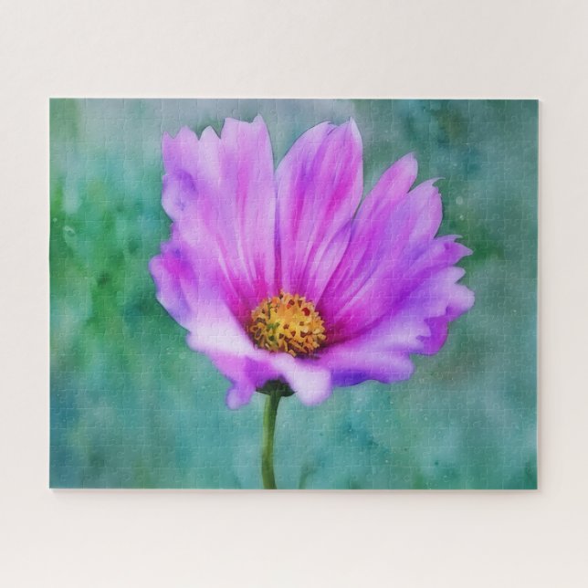 Pink Flower Art Big Puzzle (Horizontal)