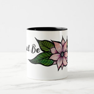 Pink Flower Art Gardeners Floral Garden            Two-Tone Coffee Mug