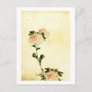 Pink Flower Blossoms, Hokusai Fine Art Postcard