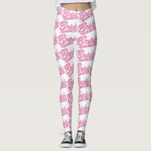 Pink Flower Bride Leggings