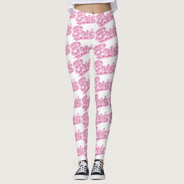 Pink Flower Bride Leggings (Front)