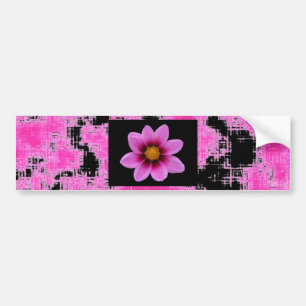 Pink Flower Bumper Sticker
