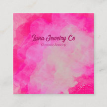 Pink Flower Burst Jewelry Craft Business Card