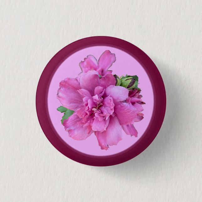 Pink Flower Button (Front)