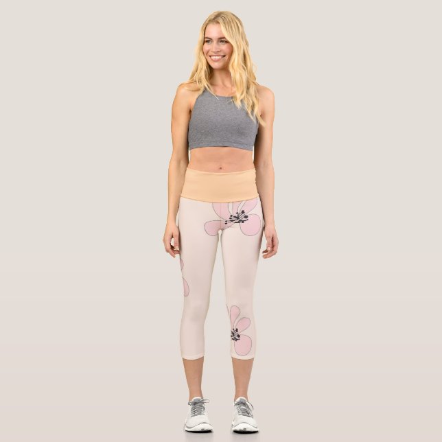 pink flower capri (Front)