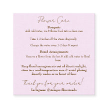Pink Flower Care Card
