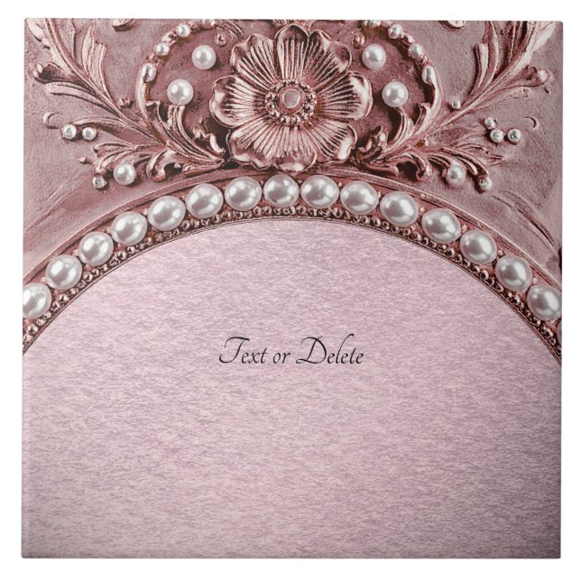 Pink Flower Ceramic Tile (Front)