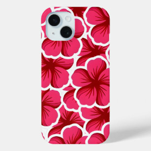 Pink flower coloured cute floral iPhone 15 case