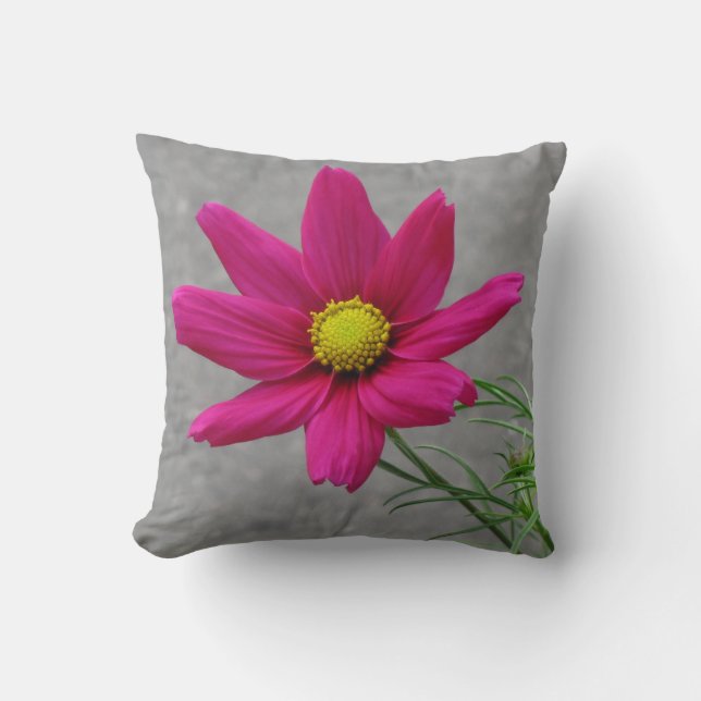 Pink Flower custom throw pillow (Front)