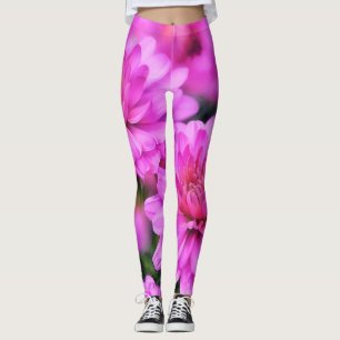 Pink Flower Floral Art Leggings