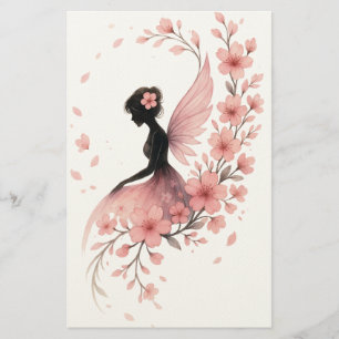 Pink Flower Flower Fairy of Sakura Stationery
