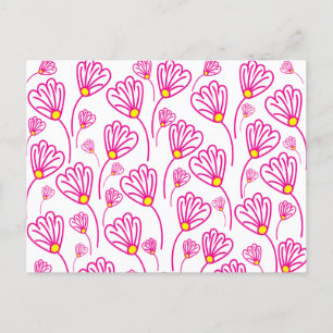 Pink Flower Flowers Postcard