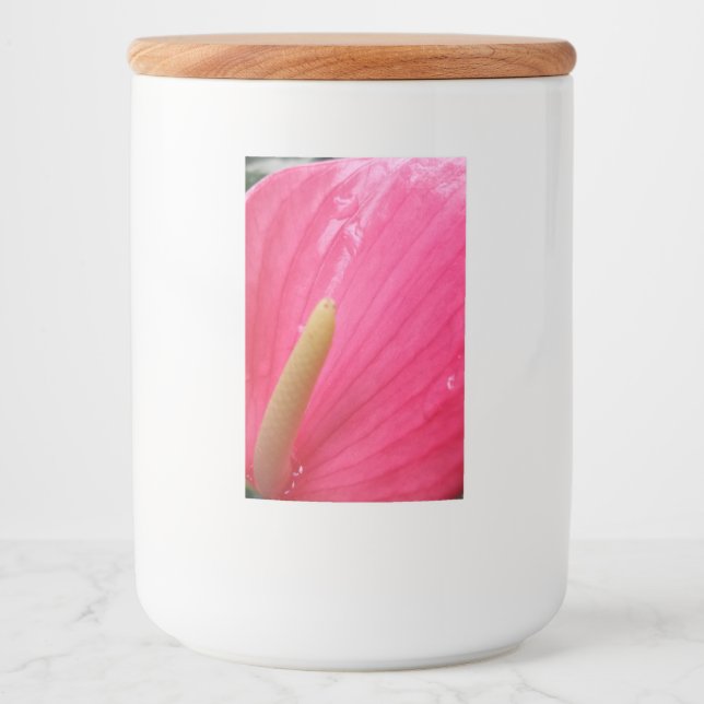 Pink Flower Food Container Label (Front)