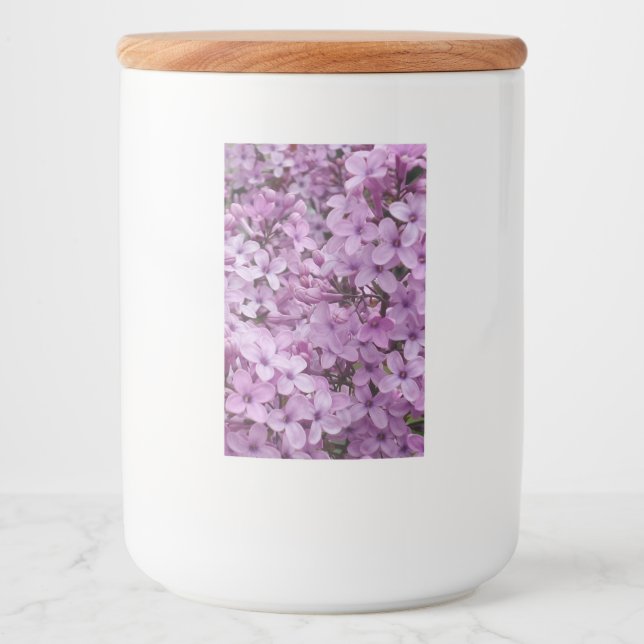 Pink Flower Food Container Label (Front)