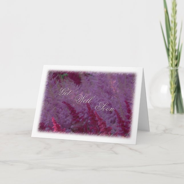 Pink Flower Get Well Soon Card (Front)