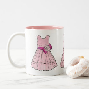 Pink Flower Girl Wedding Party Pageant Dress Mug