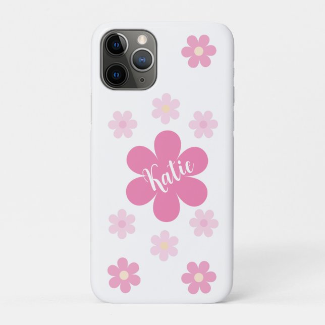  Pink Flower Glam- Case-Mate iPhone Case (Back)