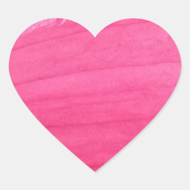 Pink Flower Heart Sticker (Front)