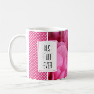 Pink Flower & Hearts Best Mum Ever Coffee Mug