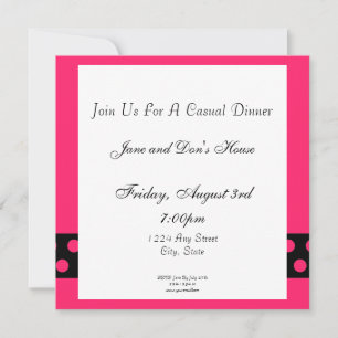 Pink Flower Invitation